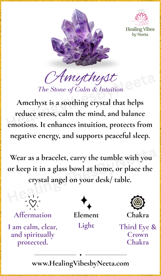 Amethyst Angel - Description Card