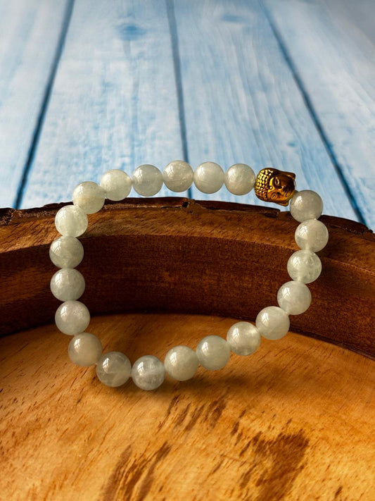 Aquamarine Round Bead Bracelets