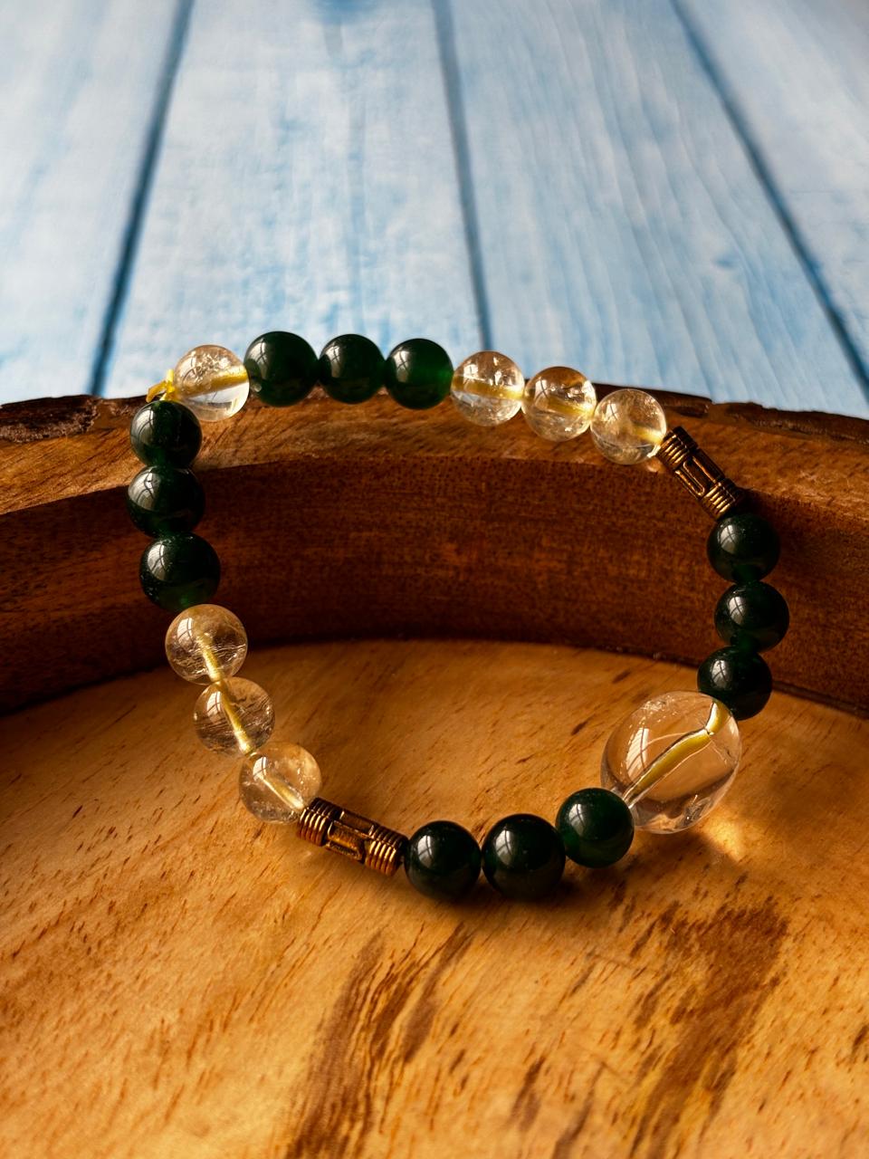 Business Growth Mixel  Round Bead Bracelets - Without Buddha