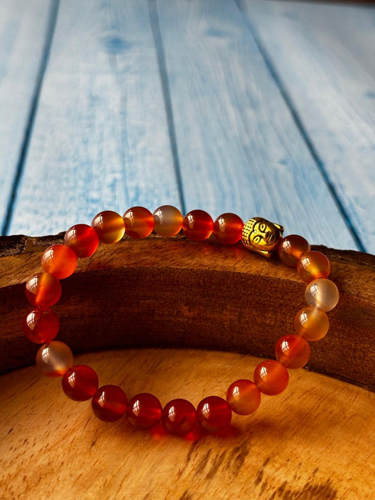 Carnelian Round Bead Bracelets