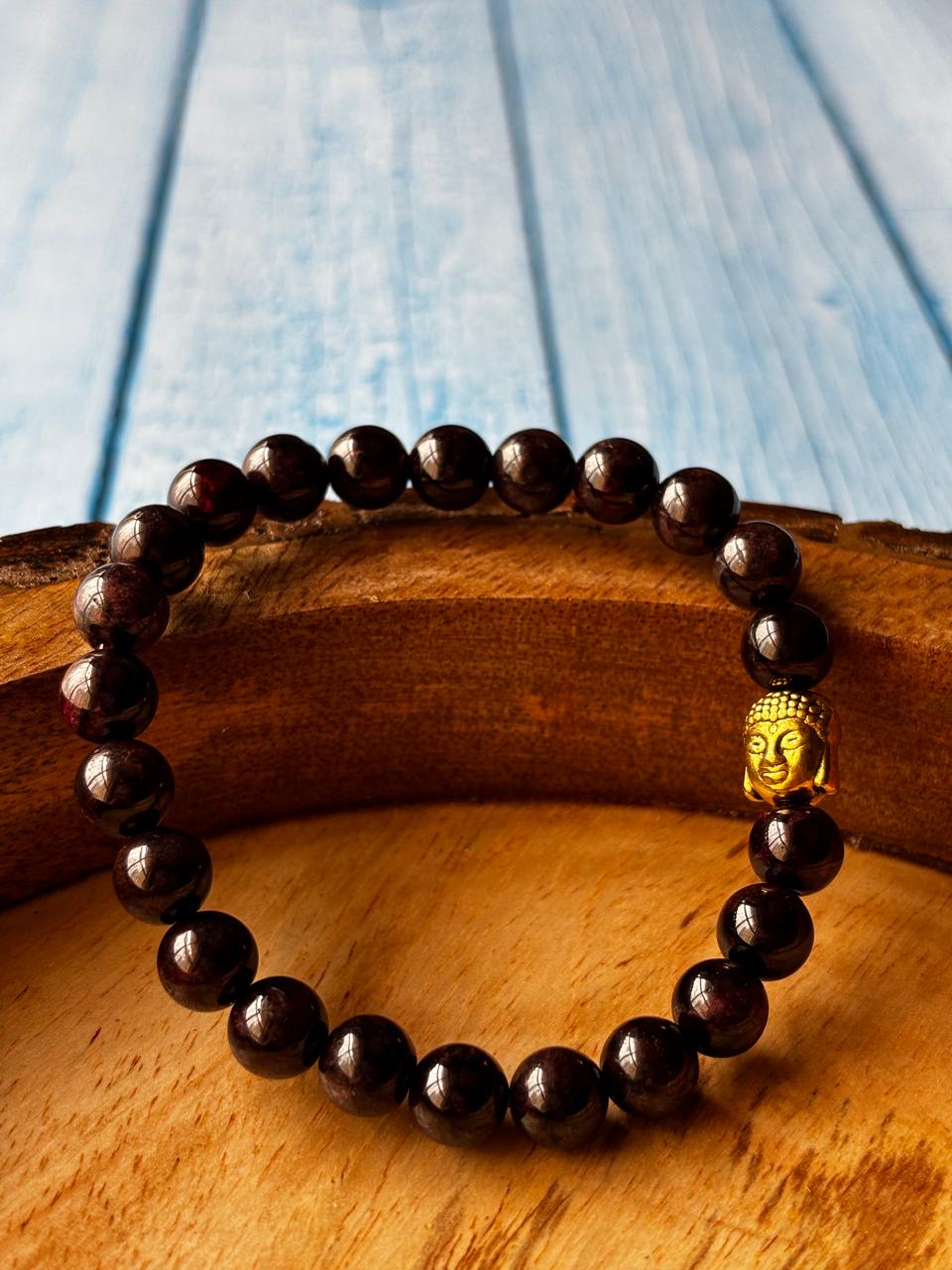 Garnet Round Bead Bracelets