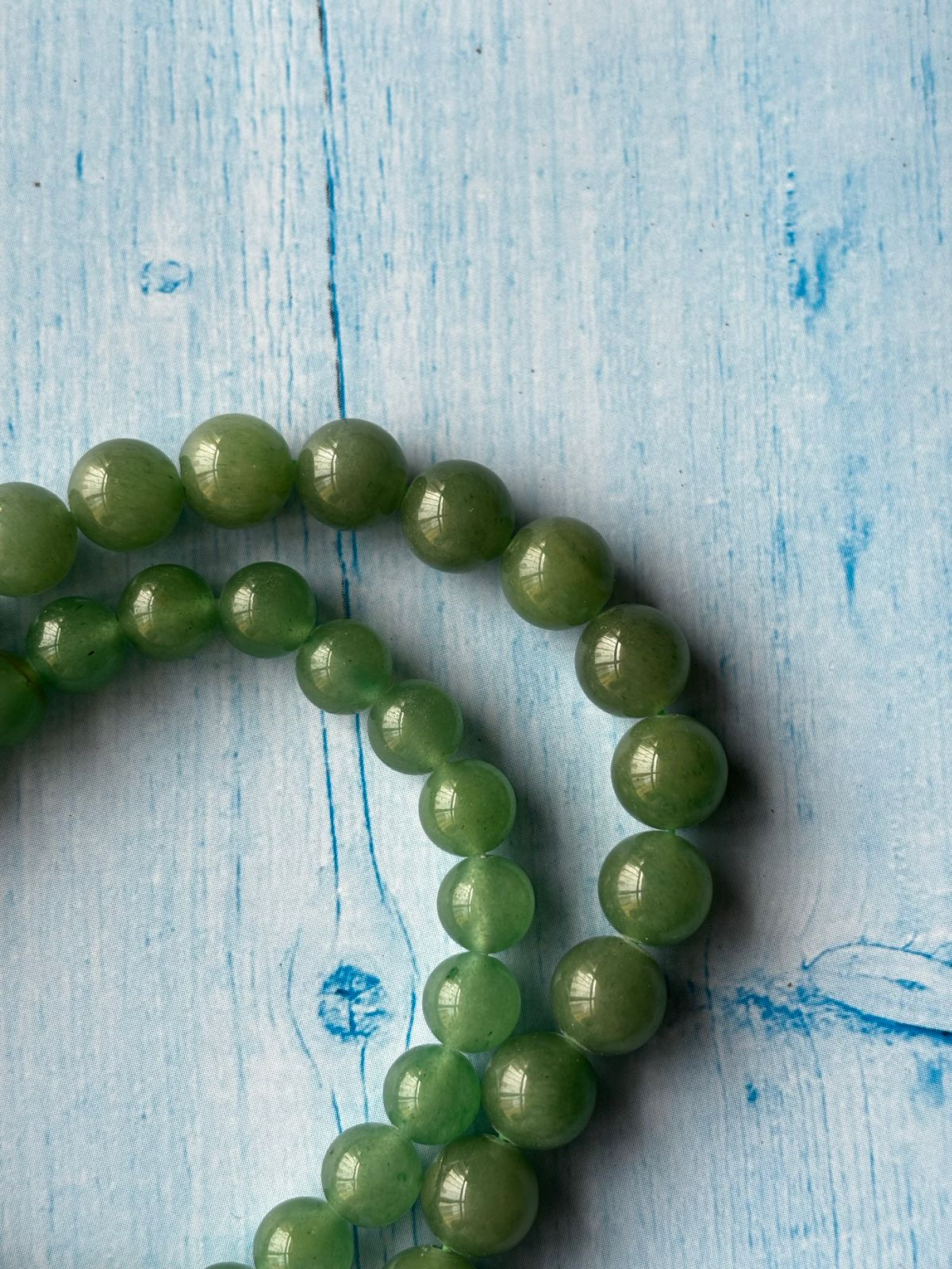 Green Aventurine Round Bead Bracelets - With Buddha
