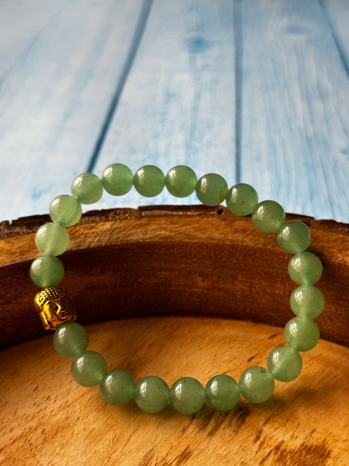 Green Aventurine Round Bead Bracelets - Without Buddha