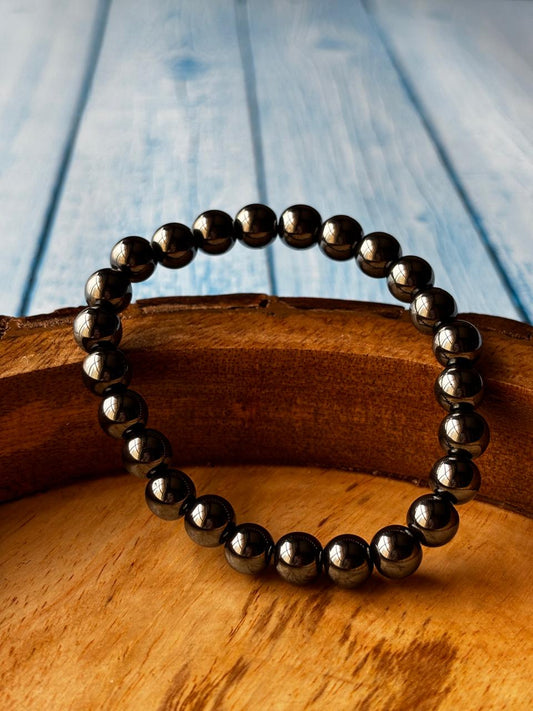 Hematite Round Bead Bracelets