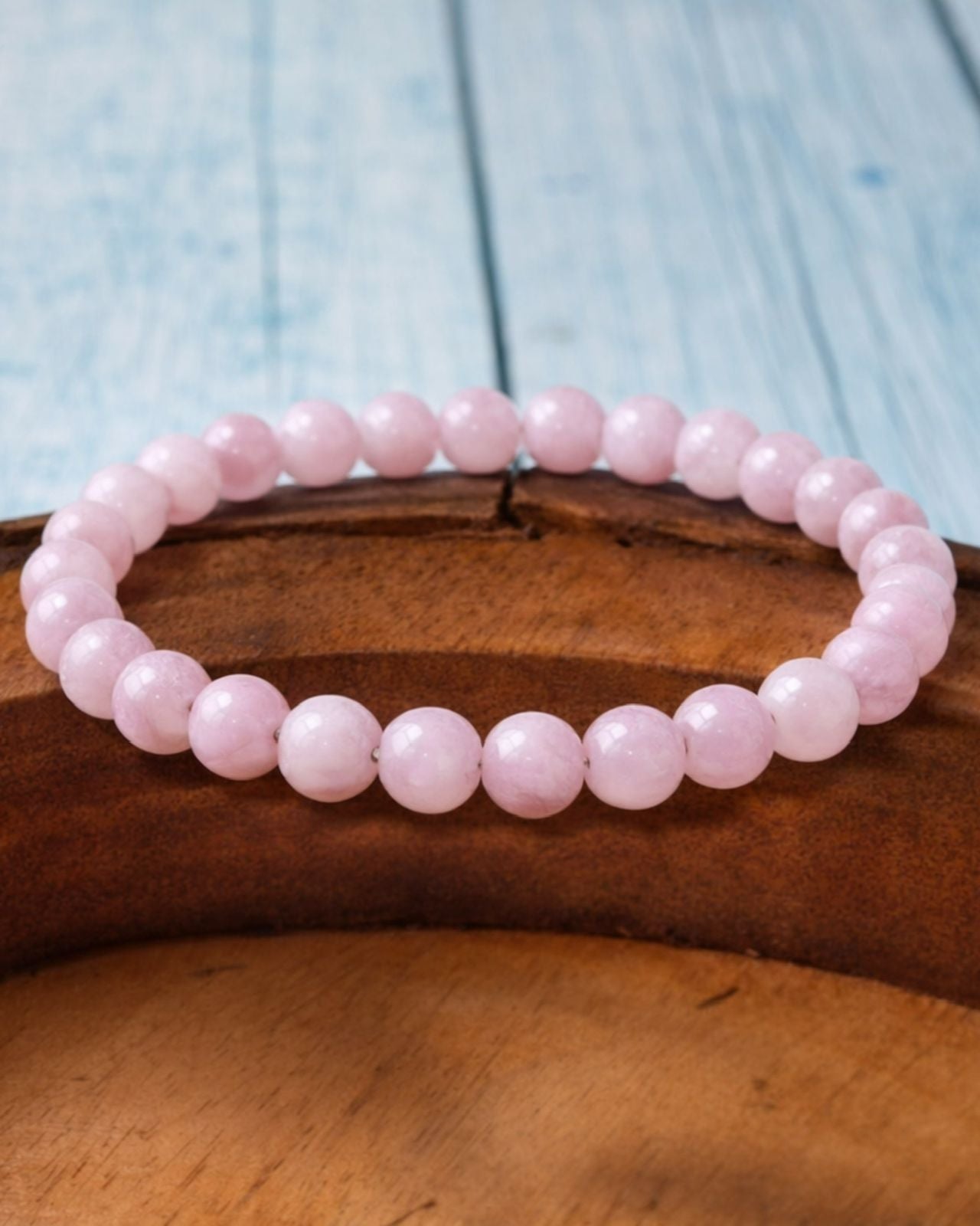 Kunzite Round Bead Bracelets