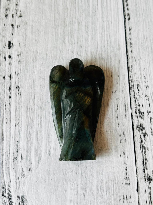 Labradorite Angel - With Buddha
