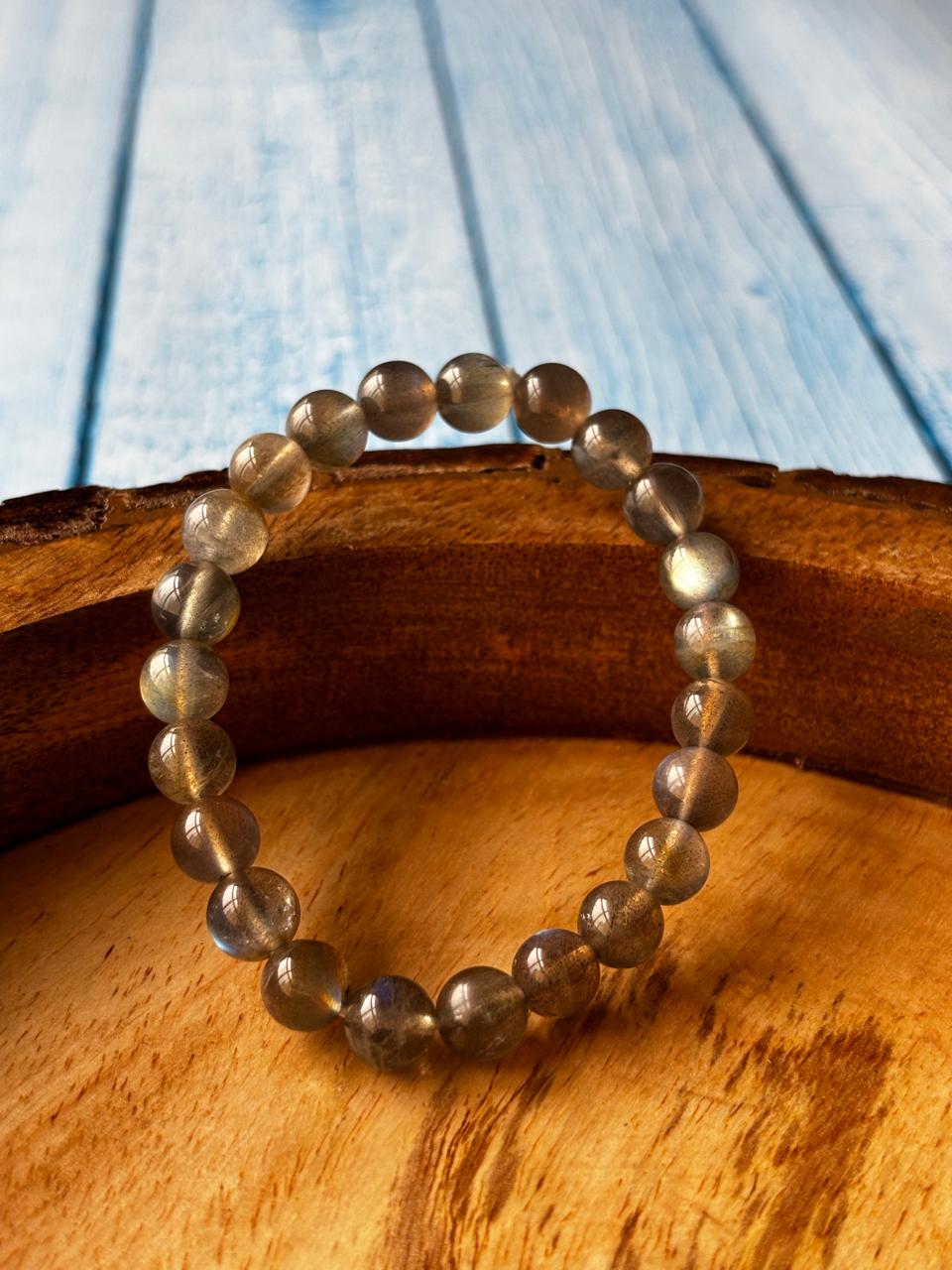 Labradorite Round Bead Bracelets