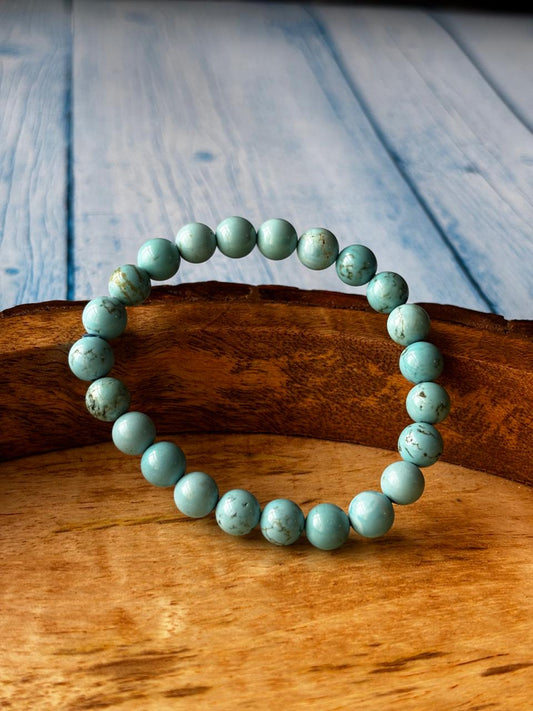 Magnetic Turquoise Round Bead Bracelets - With Buddha