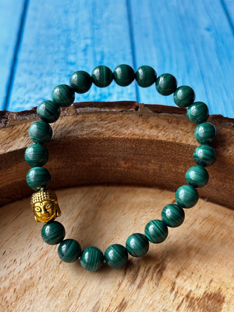 Malachite Round Bead Bracelets