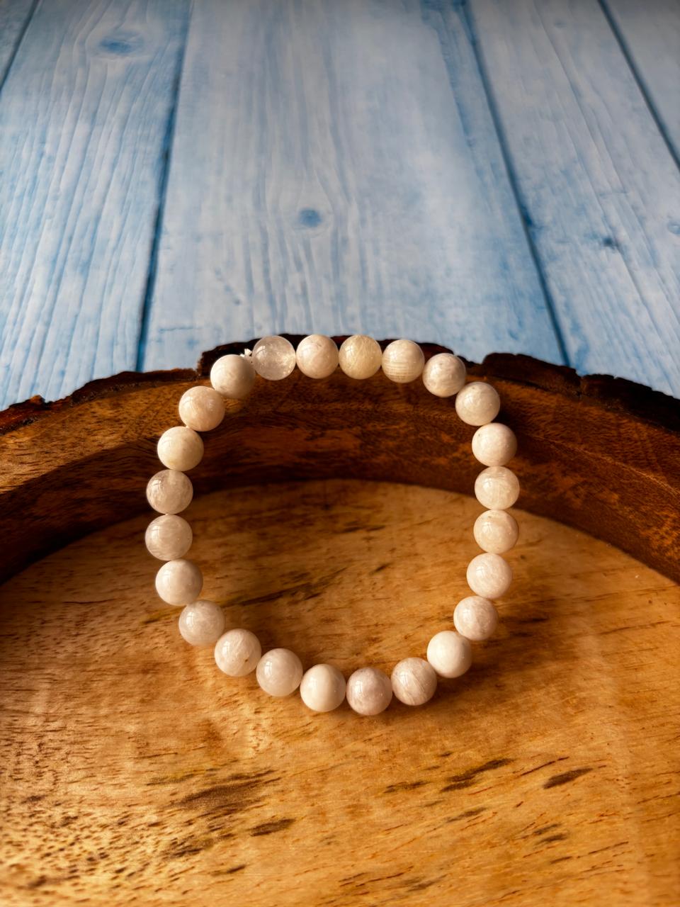 Moonstone Round Bead Bracelets - Without Buddha