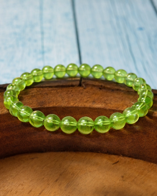 Peridot Round Bead Bracelets