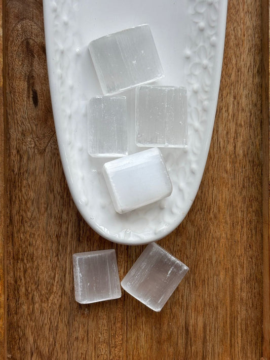 Selenite Round Tumble Stones