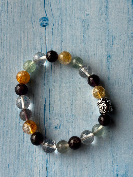 Student Mixel Bracelet Round Bead Bracelets - With Buddha