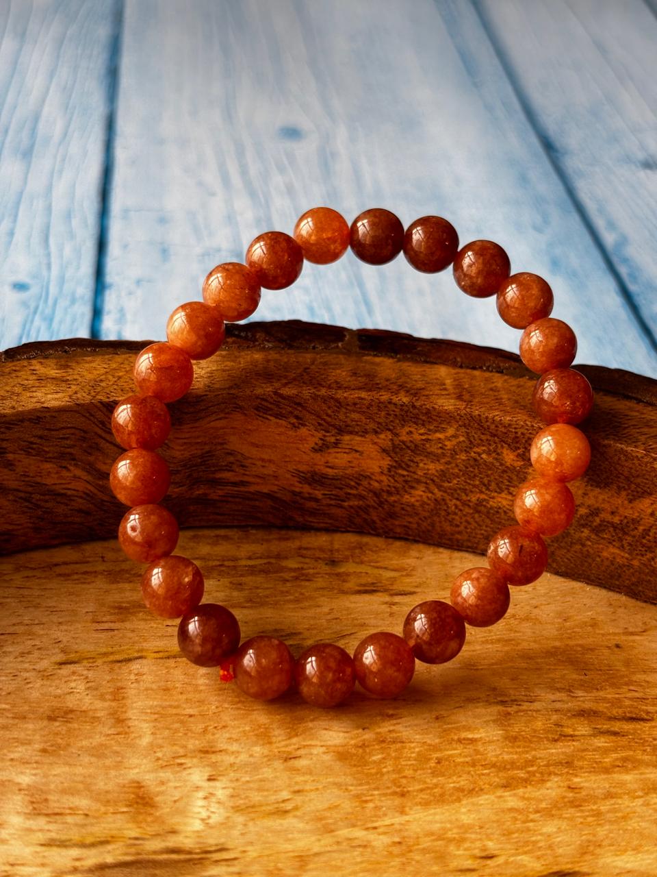 Sunstone Round Bead Bracelets - With Buddha